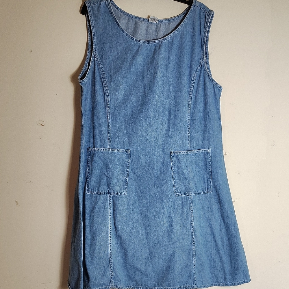 Casual Blue Sleeveless Sheath Dress with Scoop Neck